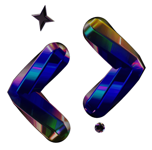 Iridescent chrome chevrons